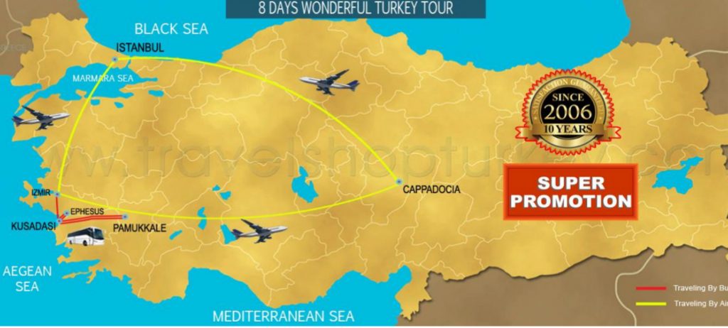 8 DAYS WONDERFUL TURKEY TOUR ITINERARY – GetSetGo